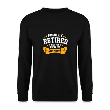 Retraité Retraité Retraité - Sweat-shirt Unisexe - noir - Devant - Alina (178cm) & Michal (187cm)