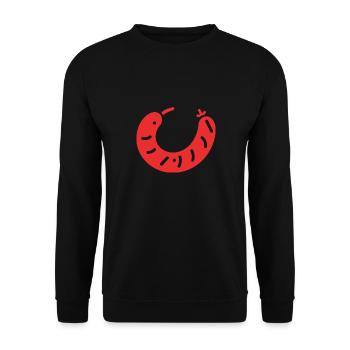 Merguez - Sweat-shirt Unisexe - noir - Devant - Alina (178cm) & Michal (187cm)