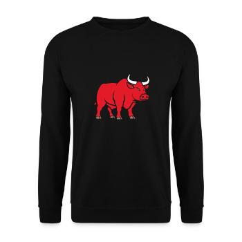 Bull - Unisex Sweatshirt - black - Front - Alina (178cm) & Michal (187cm)