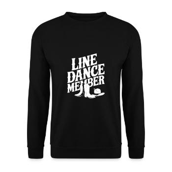 Line Dance Line Dance my hobby member - Unisex Sweatshirt - black - Front - Alina (178cm) & Michal (187cm)