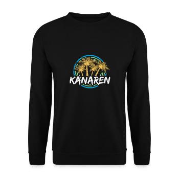 Kanaren als Urlaub - Unisex Pullover - Schwarz - Vorne - Alina (178cm) & Michal (187cm)