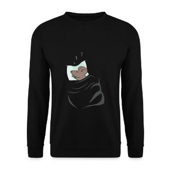 Chemise de nuit de rat pyjama chemise de nuit avec souris - Sweat-shirt Unisexe - noir - Devant - Alina (178cm) & Michal (187cm)