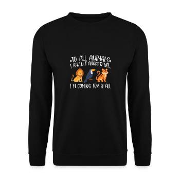 Adoption d'animaux - Sweat-shirt Unisexe - noir - Devant - Alina (178cm) & Michal (187cm)
