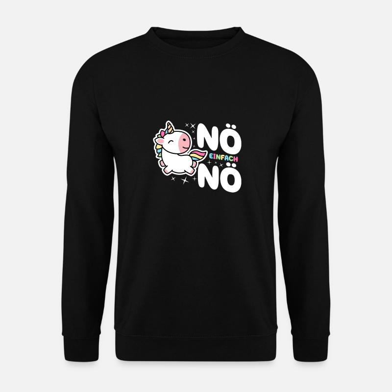 Nö einfach Nö Einhorn Mädchen Damen Teenager - Unisex Pullover - Schwarz