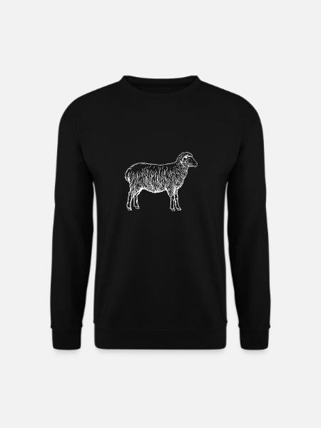 Schaf vintage retro für Landwirt Bauer Schafhirte - Unisex Pullover - Schwarz