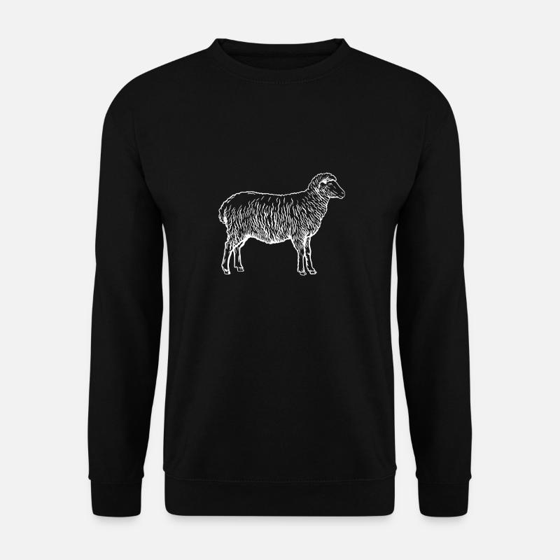 Schaf vintage retro für Landwirt Bauer Schafhirte - Unisex Pullover - Schwarz
