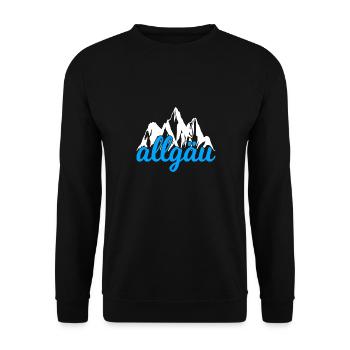 Allgäu Mountains Hiking Climbing - Unisex Sweatshirt - black - Front - Alina (178cm) & Michal (187cm)