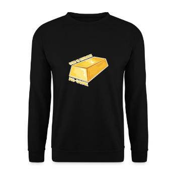 Gold Chemiker Börse Finanzen Anleger Aktionär - Unisex Pullover - Schwarz - Vorne - Alina (178cm) & Michal (187cm)