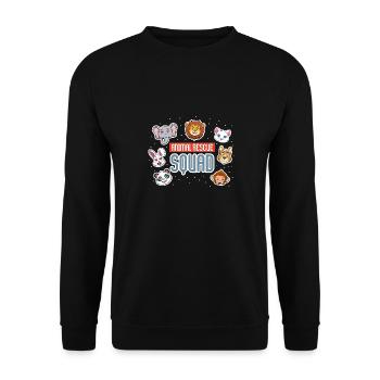 Animal Rescue Squad Animal Welfare Cats and Dogs - Unisex Sweatshirt - black - Front - Alina (178cm) & Michal (187cm)