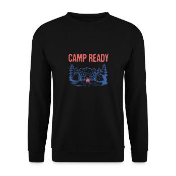 Camp Ready Summer Camping Tropical Camper Voyage - Sweat-shirt Unisexe - noir - Devant - Alina (178cm) & Michal (187cm)