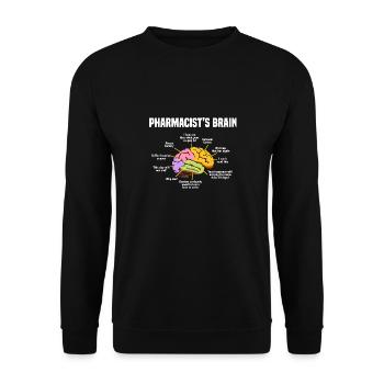 Pharmacy Pharmacist brain Pharmacist Pharmaceutical - Unisex Sweatshirt - black - Front - Alina (178cm) & Michal (187cm)
