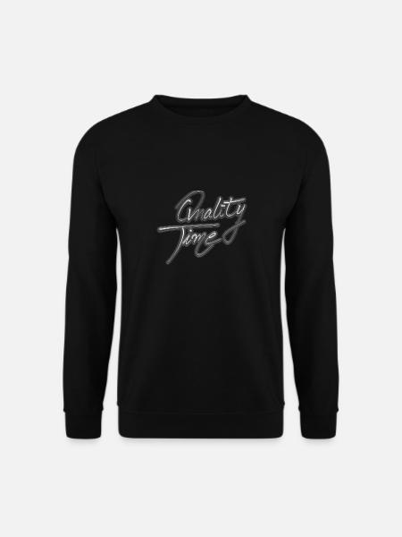 Quality Time Calligraphy Minimalism - Unisex Sweatshirt - black