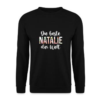 Natalie - Unisex Pullover - Schwarz - Vorne - Alina (178cm) & Michal (187cm)