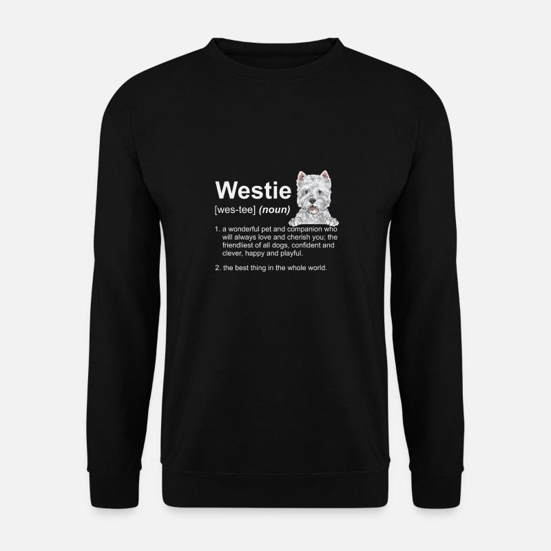 West Highland White Terrier Westie - Unisex Pullover - Schwarz