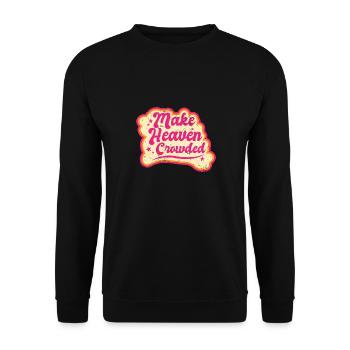 Faites du ciel une Écriture biblique bondée Jésus - Sweat-shirt Unisexe - noir - Devant - Alina (178cm) & Michal (187cm)