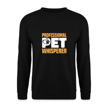 Haustierbetreuung Katze Hund Haustiersitter - Unisex Pullover - Schwarz - Vorne - Alina (178cm) & Michal (187cm)