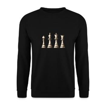 Échecs - Sweat-shirt Unisexe - noir - Devant - Alina (178cm) & Michal (187cm)