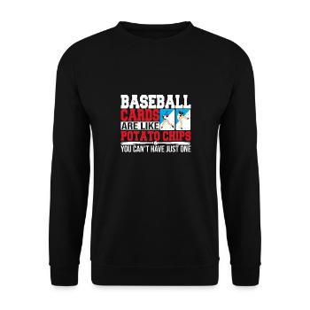 Trading collectionneur de cartes de baseball amusantes sont comme Po - Sweat-shirt Unisexe - noir - Devant - Alina (178cm) & Michal (187cm)