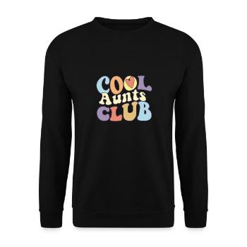 Cool Aunts Club Best Proud Auntie Ever Squad - Unisex Pullover - Schwarz - Vorne - Alina (178cm) & Michal (187cm)