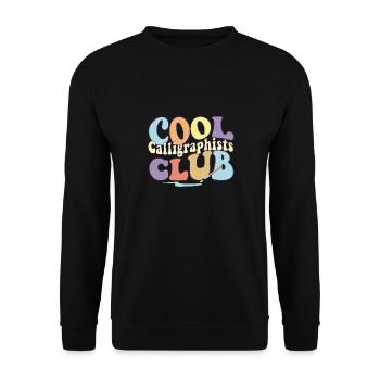 Cool Calligraphists Club Calligraphy Professional - Unisex Pullover - Schwarz - Vorne - Alina (178cm) & Michal (187cm)