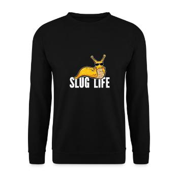 Banana Snail Snail - Unisex Sweatshirt - black - Front - Alina (178cm) & Michal (187cm)