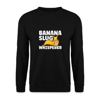 Banana Snail Snail - Unisex Sweatshirt - black - Front - Alina (178cm) & Michal (187cm)