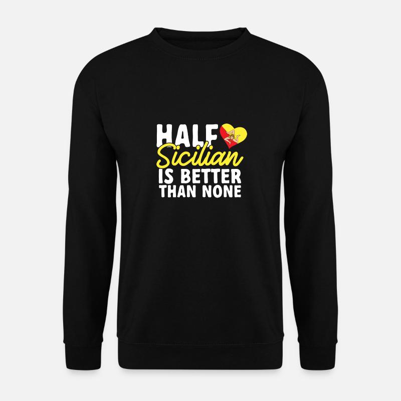 Sizilien Flagge Italien Sizilien - Unisex Pullover - Schwarz
