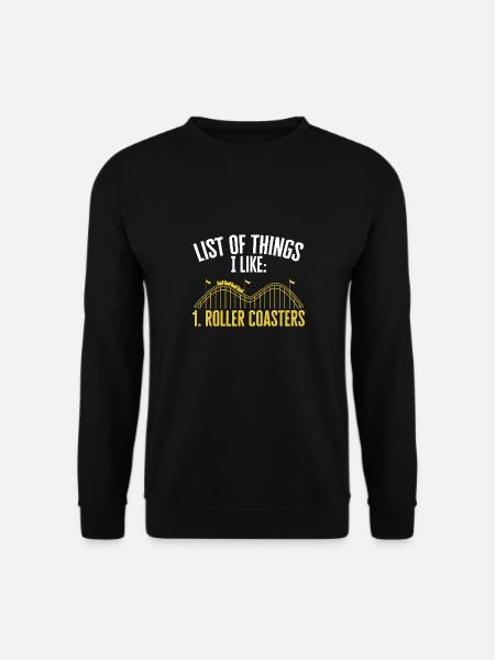 Achterbahn Rollercoaster Freizeitpark - Unisex Pullover - Schwarz