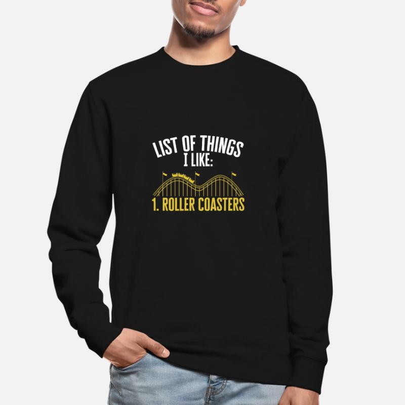 Achterbahn Rollercoaster Freizeitpark Unisex Pullover