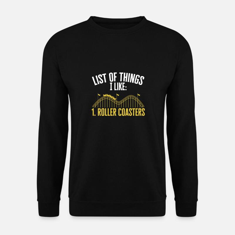 Achterbahn Rollercoaster Freizeitpark - Unisex Pullover - Schwarz