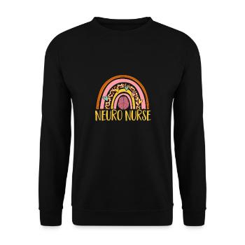 Neurology, Nurse, Brain, Neurologist - Unisex Sweatshirt - black - Front - Alina (178cm) & Michal (187cm)
