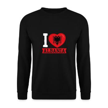 Drapeau albanais Aigle albanais Shqiponja - Sweat-shirt Unisexe - noir - Devant - Alina (178cm) & Michal (187cm)
