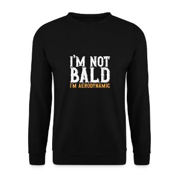 Bald Head Baldness Beard Bald Head - Unisex Sweatshirt - black - Front - Alina (178cm) & Michal (187cm)