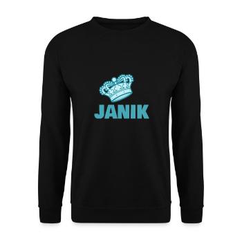 Janik - Sweat-shirt Unisexe - noir - Devant - Alina (178cm) & Michal (187cm)