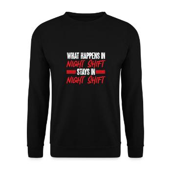 Infirmière de nuit - Sweat-shirt Unisexe - noir - Devant - Alina (178cm) & Michal (187cm)