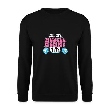 In My Muscle Mommy Era Personal Trainer Mom - Unisex Sweatshirt - black - Front - Alina (178cm) & Michal (187cm)