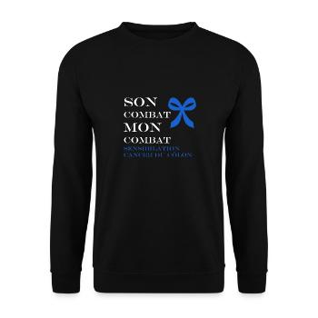 Sensibilisation au cancer du côlon - Sweat-shirt Unisexe - noir - Devant - Alina (178cm) & Michal (187cm)