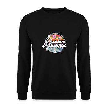 Deputy Principal - Unisex Sweatshirt - black - Front - Alina (178cm) & Michal (187cm)