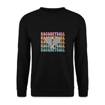 Joueur de racquetball Racquetball - Sweat-shirt Unisexe - noir - Devant - Alina (178cm) & Michal (187cm)