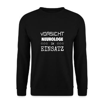 Appointment as a neurologist - Unisex Sweatshirt - black - Front - Alina (178cm) & Michal (187cm)
