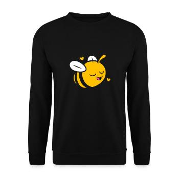 Abeille - Sweat-shirt Unisexe - noir - Devant - Alina (178cm) & Michal (187cm)
