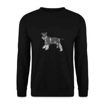 Schnauzer nain Chien Schnauzer - Sweat-shirt Unisexe - noir - Devant - Alina (178cm) & Michal (187cm)