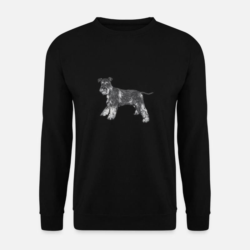 Zwergschnauzer Hund Schnauzer - Unisex Pullover - Schwarz