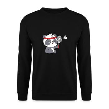 Badminton - Unisex Sweatshirt - black - Front - Alina (178cm) & Michal (187cm)