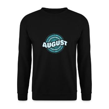 August - Unisex Pullover - Schwarz - Vorne - Alina (178cm) & Michal (187cm)