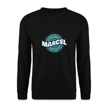 Cadeau pour Marcel - Sweat-shirt Unisexe - noir - Devant - Alina (178cm) & Michal (187cm)