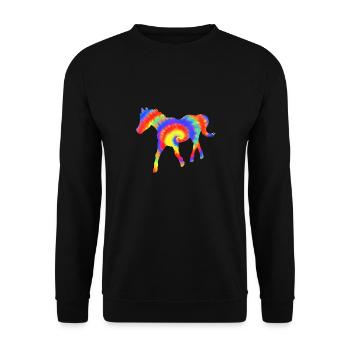 Monter à cheval - Sweat-shirt Unisexe - noir - Devant - Alina (178cm) & Michal (187cm)