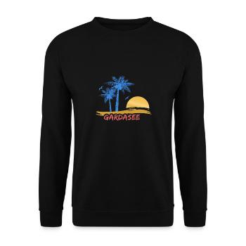 Lake garda - Unisex Sweatshirt - black - Front - Alina (178cm) & Michal (187cm)