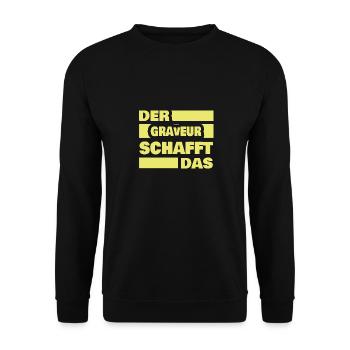 Engraver as work - Unisex Sweatshirt - black - Front - Alina (178cm) & Michal (187cm)