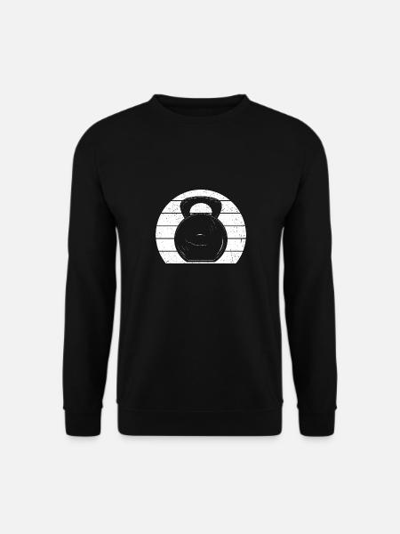 Powerlifting Bodybuilder Bells Retro - Unisex Sweatshirt - black